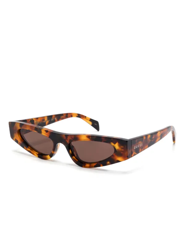 GUCCI キャットアイサングラス ブラウン Gucci Eyewear キャットアイ サングラス | ブラウン | FARFETCH JP