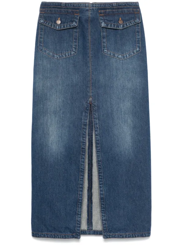 【関税&送料込】Chloe' Denim Midi Skirt CHLOÉ Denim Midi Skirt | endource