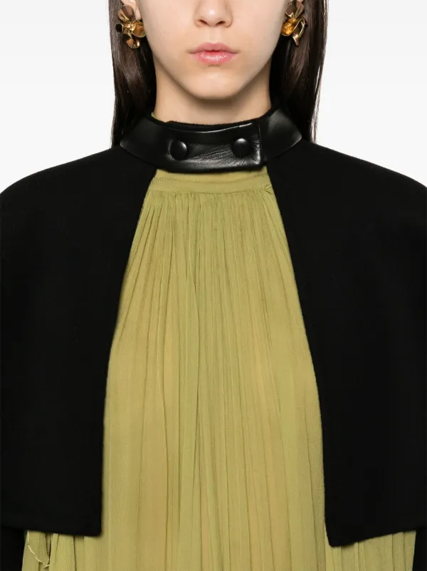 Chloé high-low Wool Cape | Black | FARFETCH