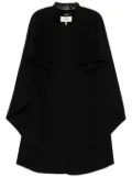 Chloé high-low wool cape - Black