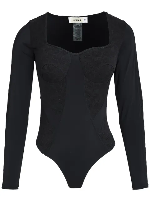 Amir Slama panelled lace bodysuit 