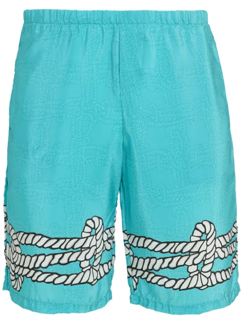 Amir Slama short en soie - Bleu - Amir Slama - Modalova