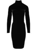 Amir Slama high-neck velvet dress - Black