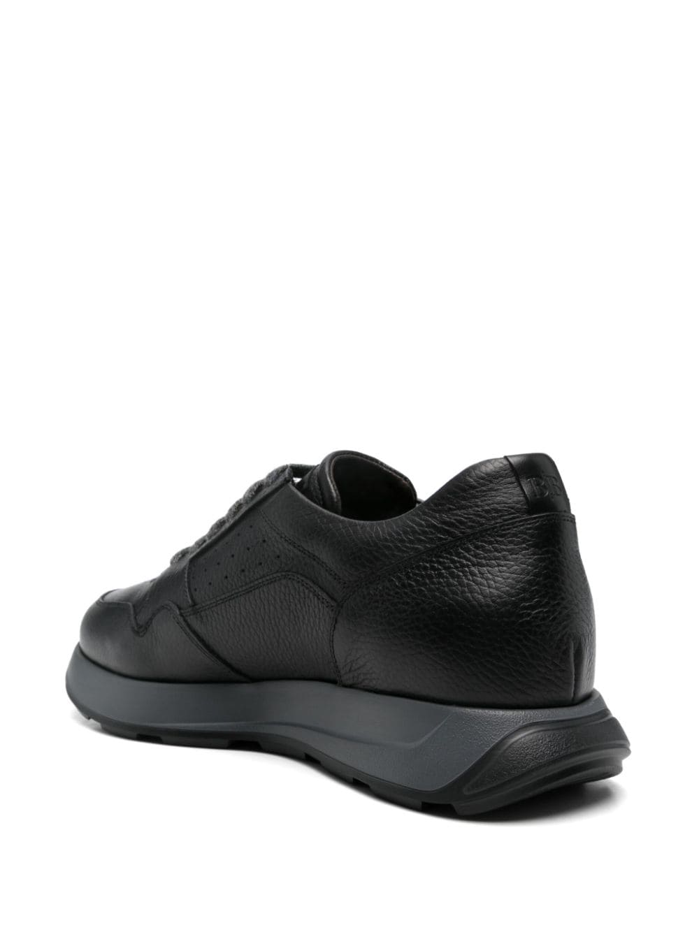 Shop Barrett Leather Sneakers In Black