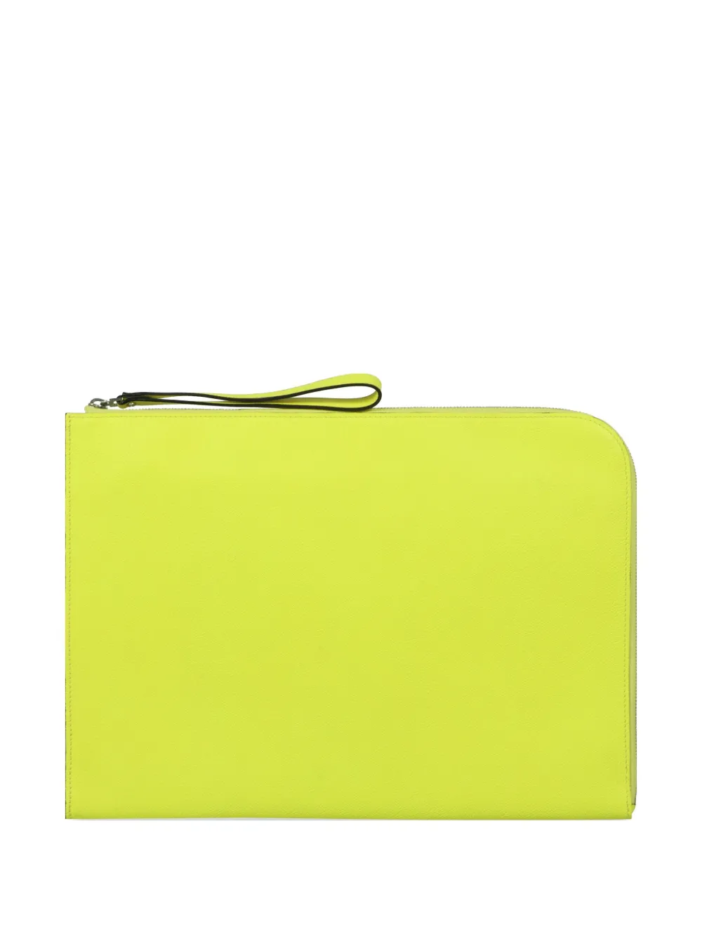 Valextra Citron Yellow Clutch In Yellow