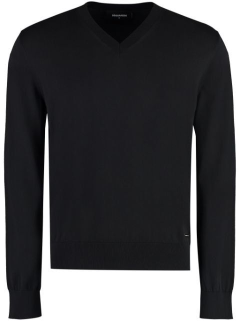 DSQUARED2 cotton v-neck sweater Men