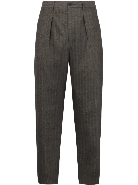 Giorgio Armani pantalones tapered con estampado de rayas diplomáticas