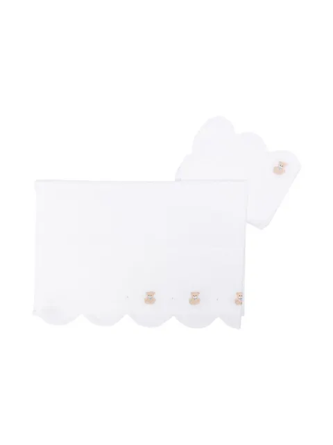 Mariella Ferrari teddy bear-embroidered sheet