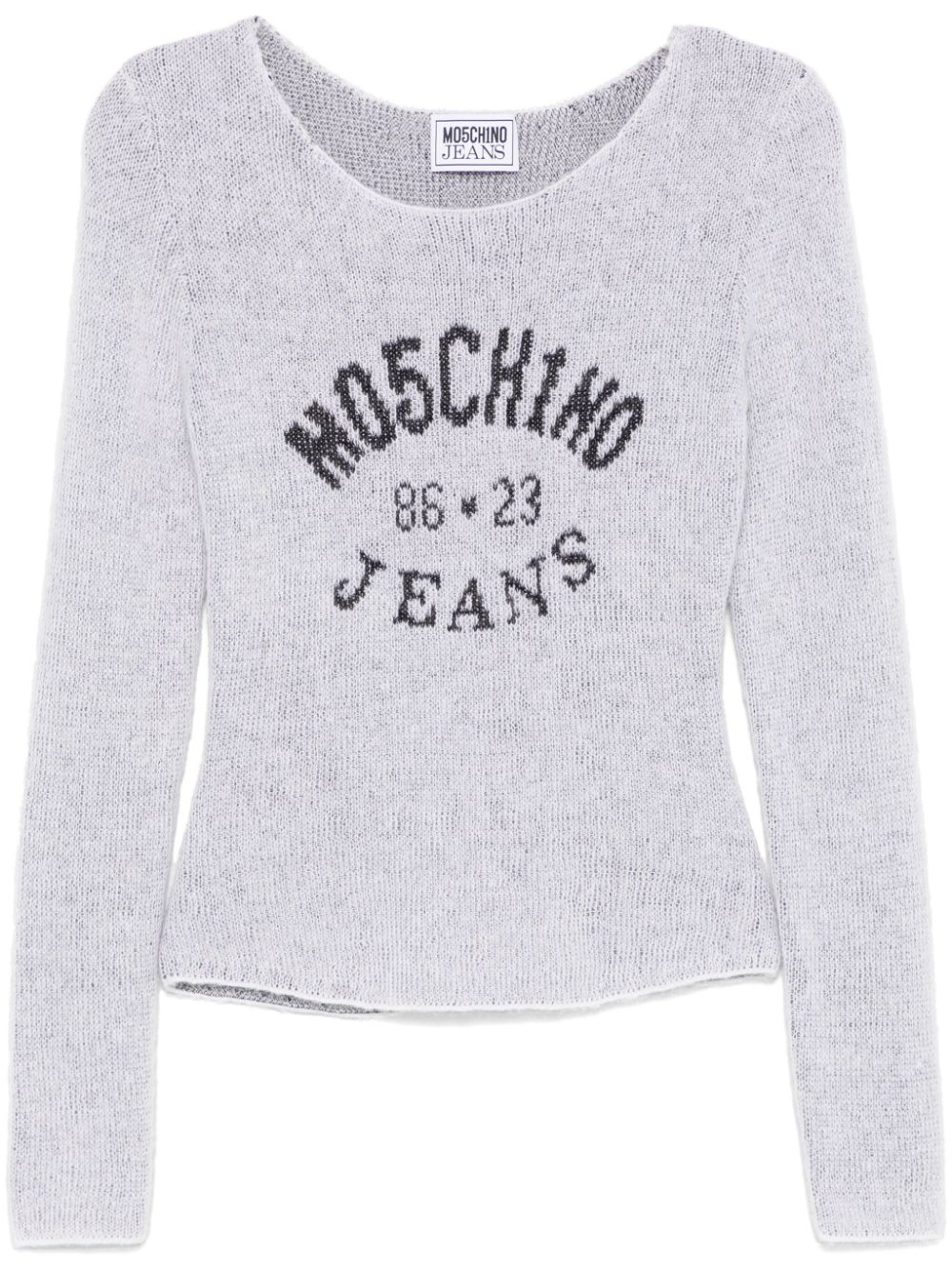 MOSCHINO JEANS logo-jacquard sweater - Grey