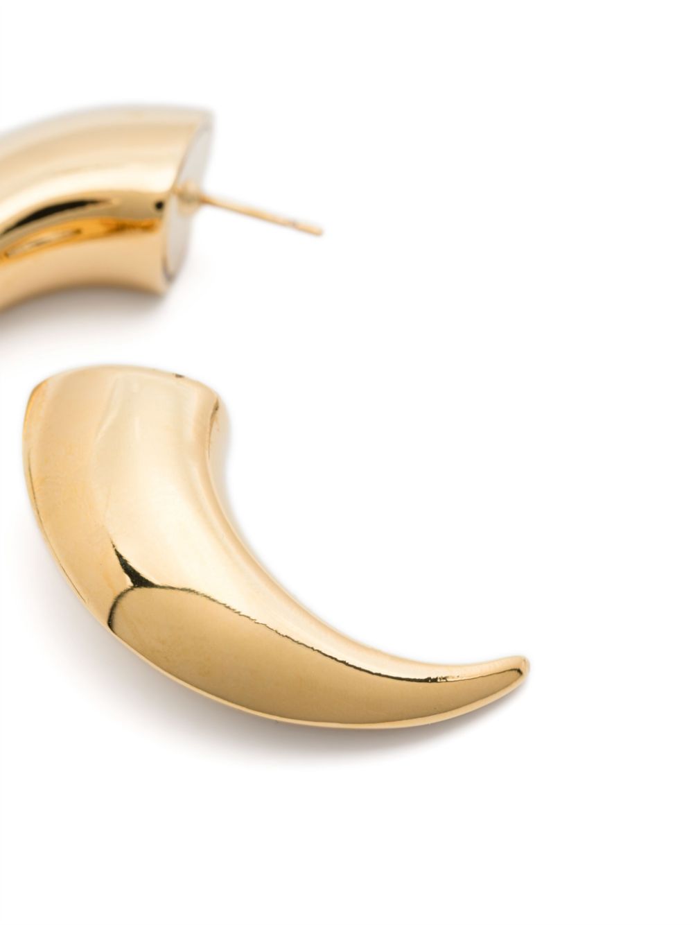 Shop Marine Serre Crescent-moon Stud Earring In Gold