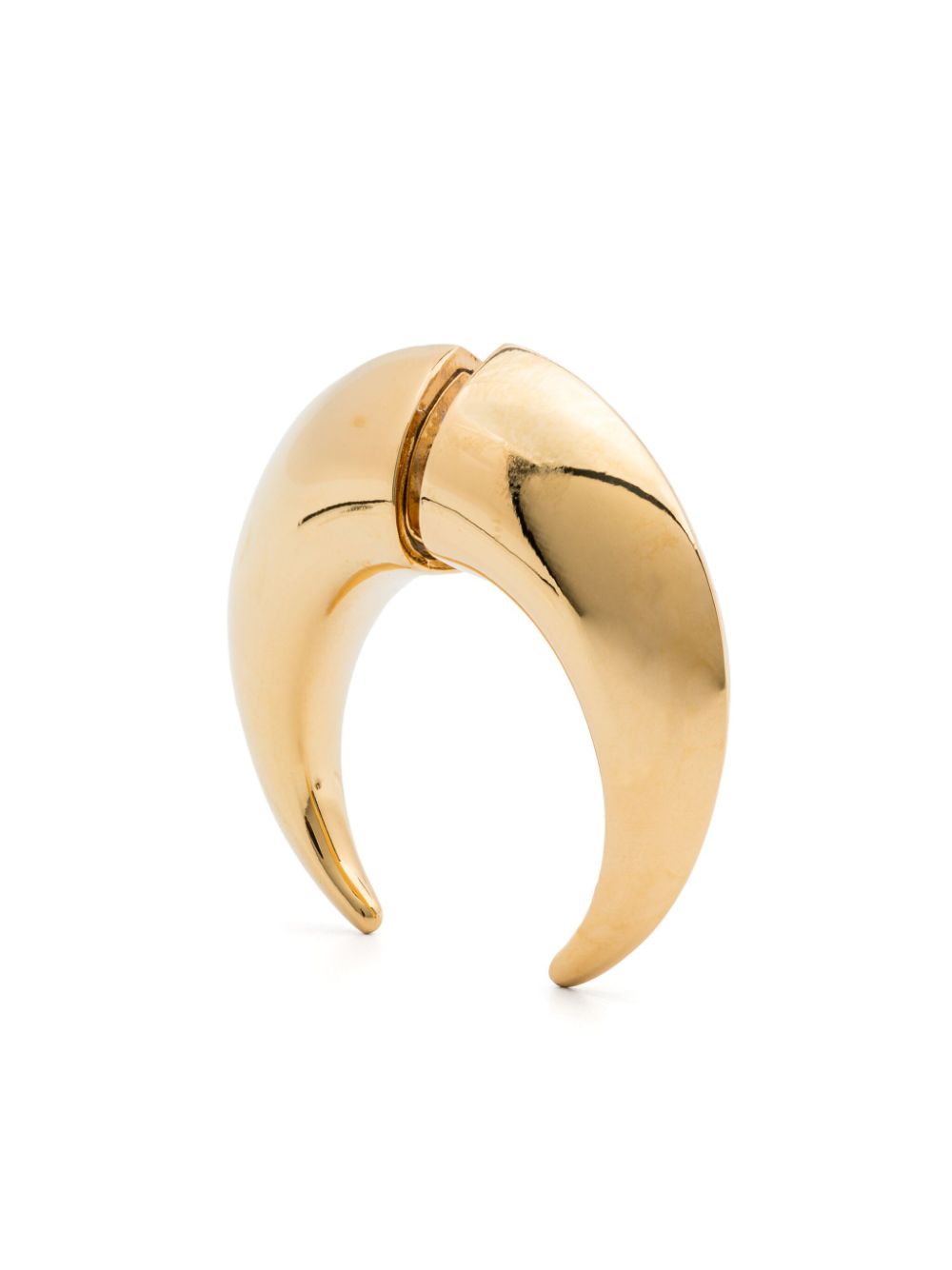 Shop Marine Serre Crescent-moon Stud Earring In Gold