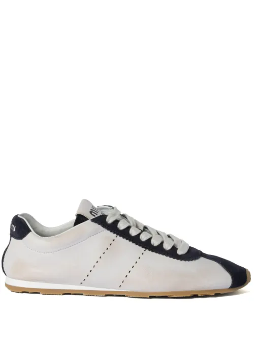 Miu Miu baskets Plume - Blanc - Miu Miu - Modalova