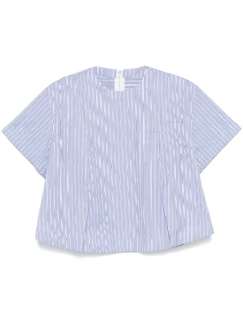 sacai camisa con rayas estampadas