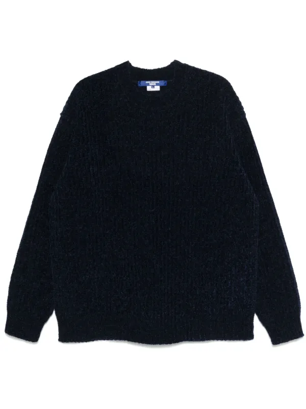 トップス JUNYAWATANABE Dark Navy Designed Knit JUNYAWATANABE Dark Navy Designed Knit Junya Watanabe Oblong