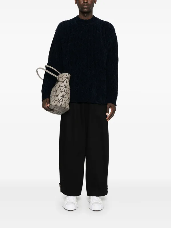 Junya Watanabe MAN Textured Knitted Sweater | Blue | FARFETCH CA