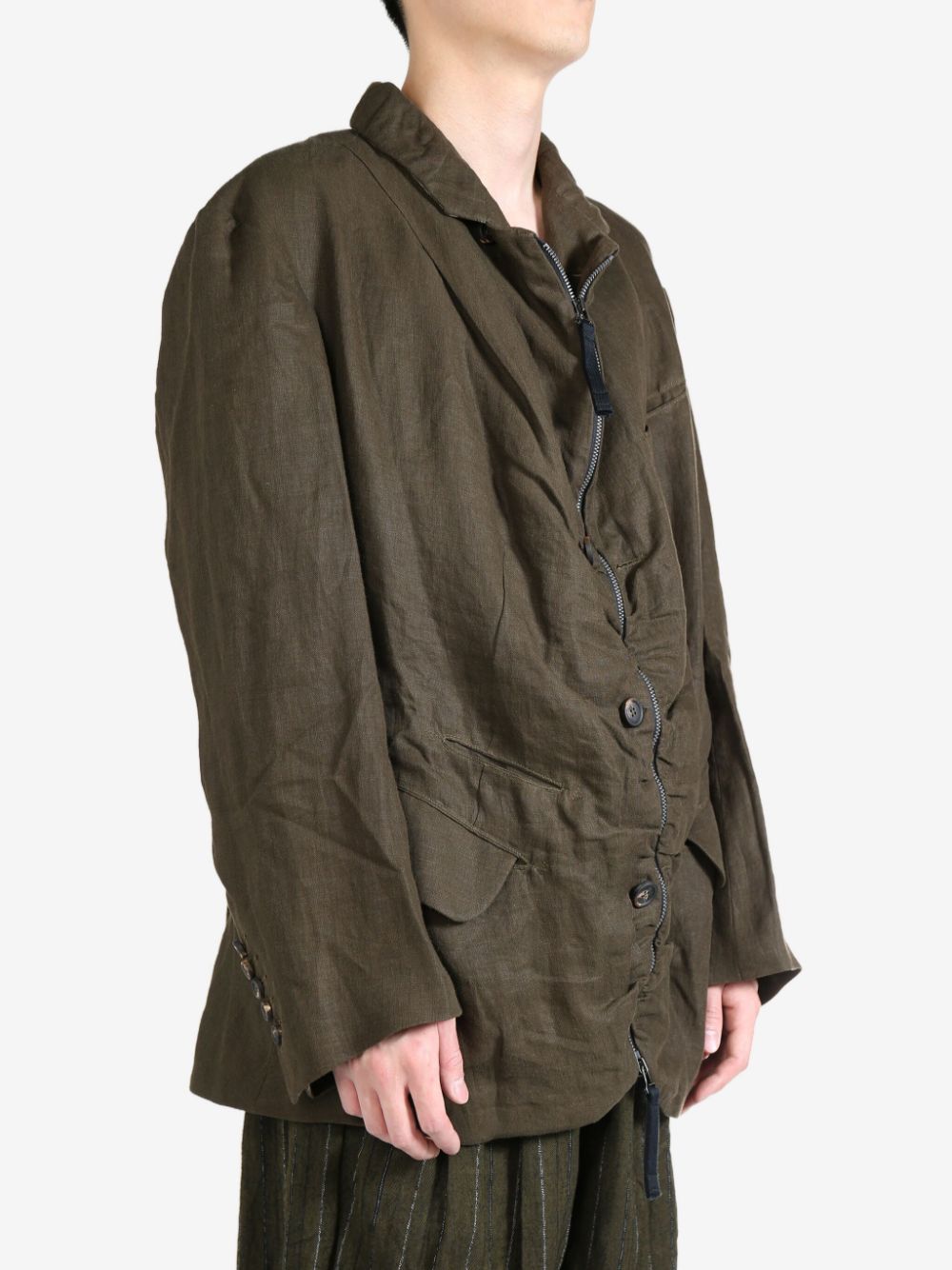 Ziggy Chen linen jacket - Groen