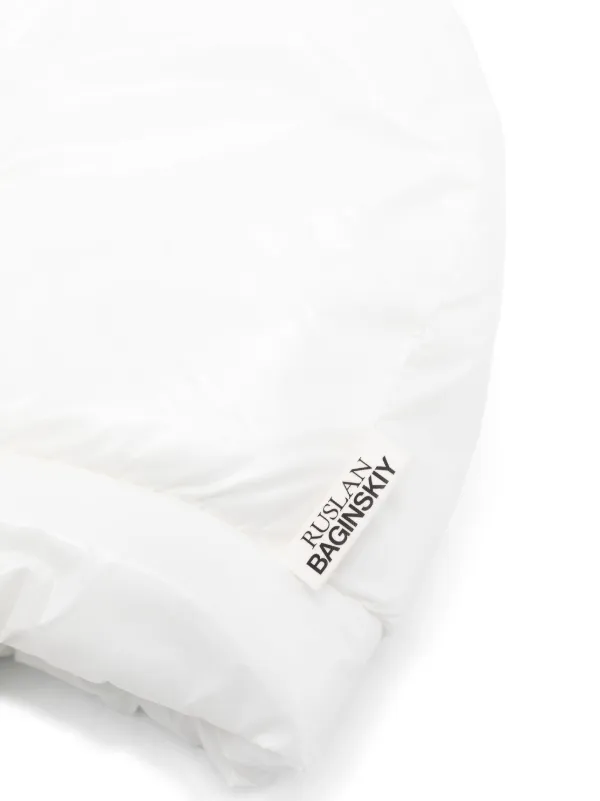 Ruslan Baginskiy high-shine Puffer Hat | White | FARFETCH