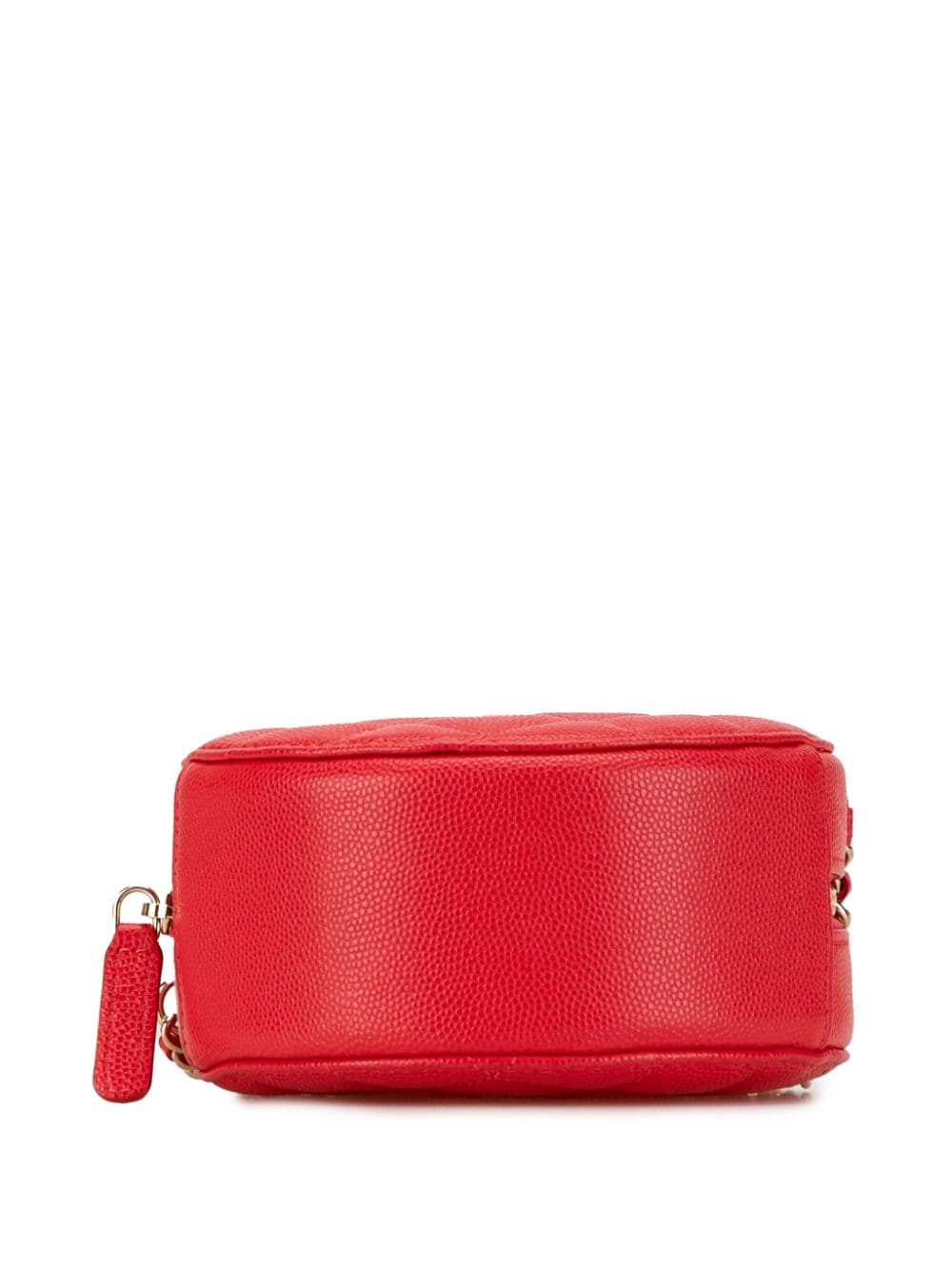 CHANEL Pre-Owned 2019 gewatteerde Caviar round Clutch With Chain crossbodytas - Rood