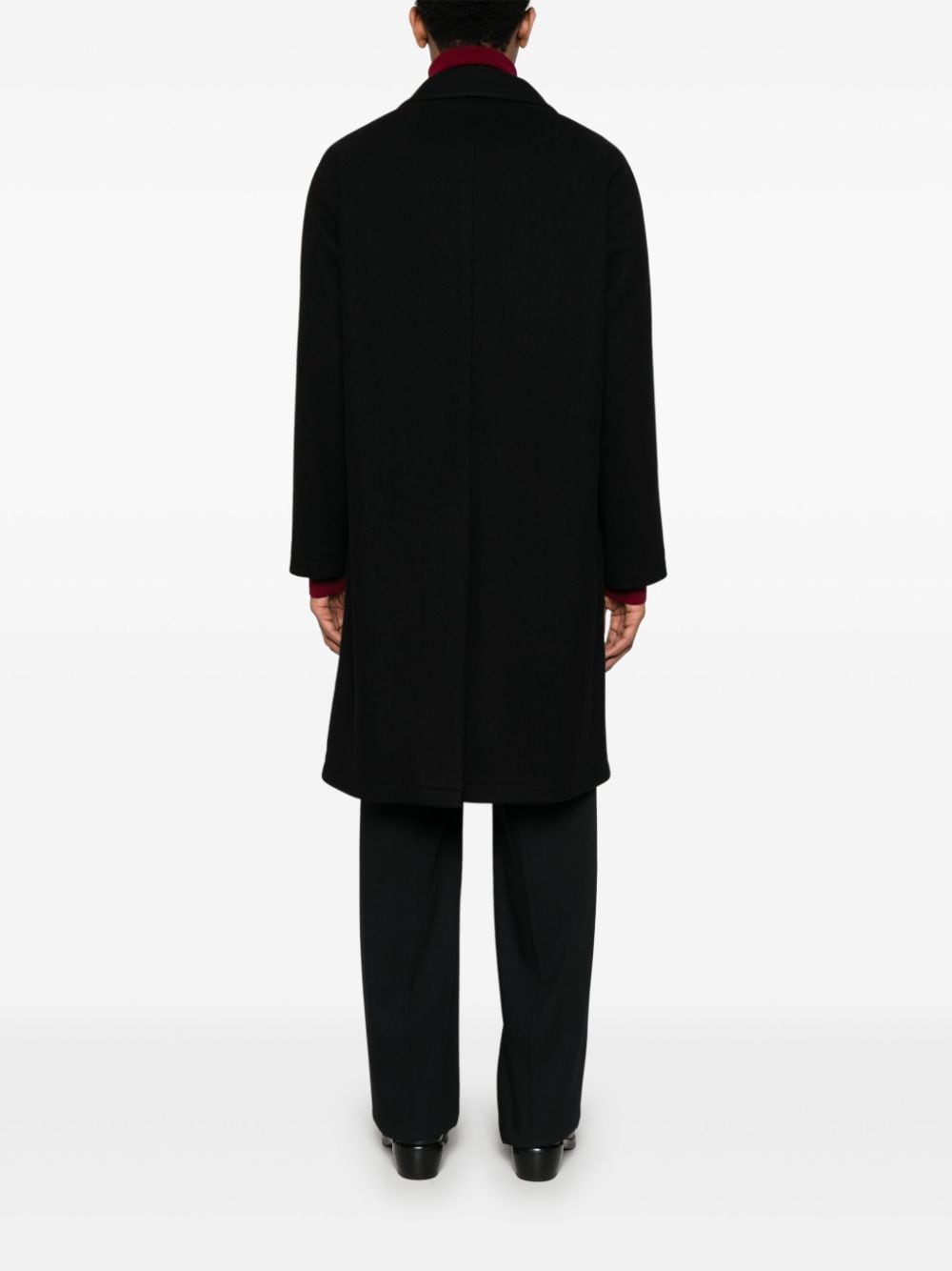 Shop Tagliatore Loyds Coat In Black