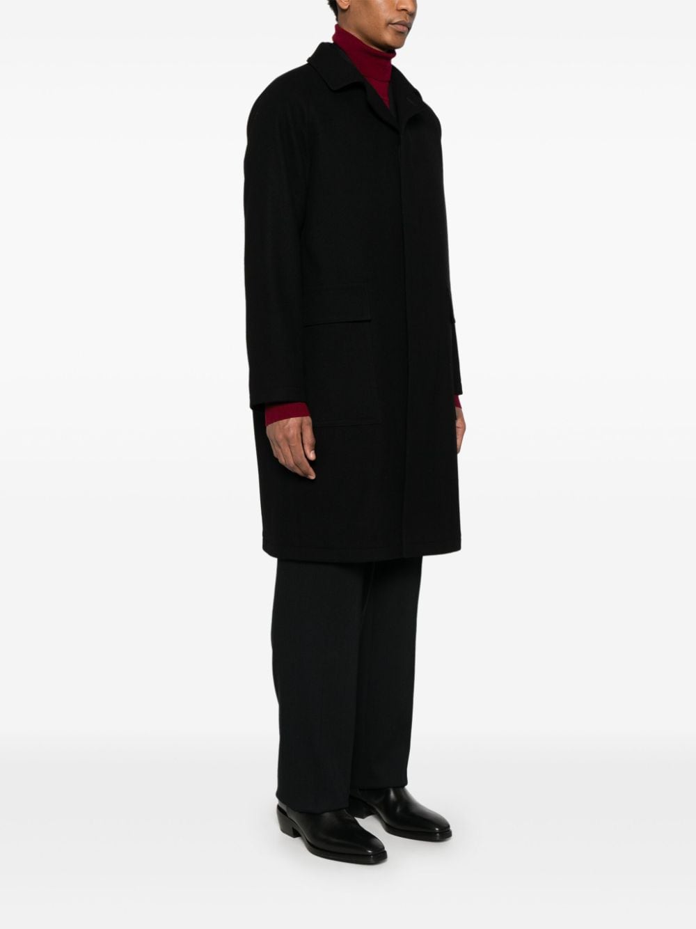 Shop Tagliatore Loyds Coat In Black