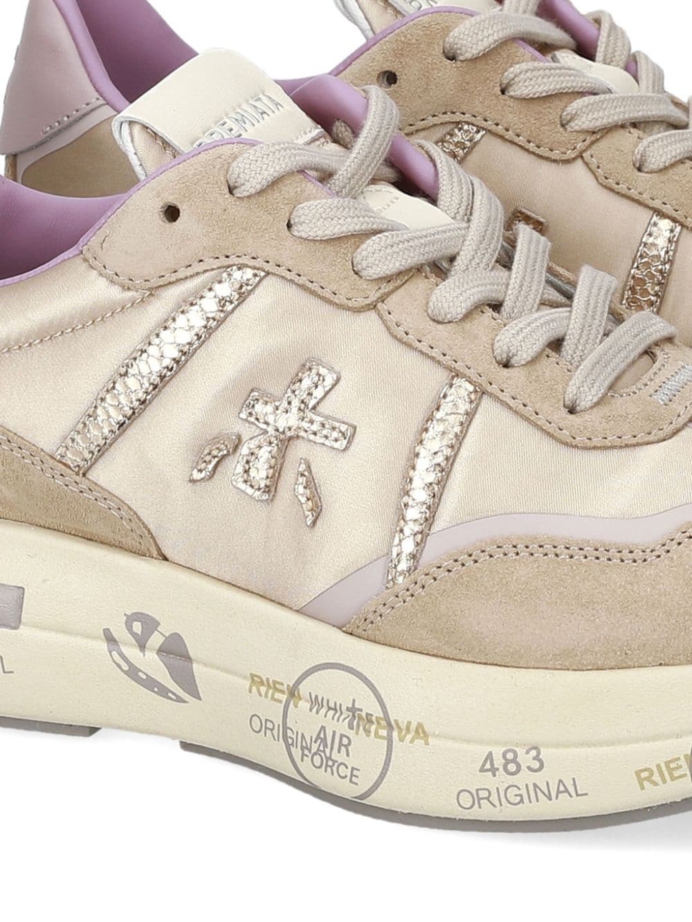 Shop Premiata Cassie Sneakers In Neutrals