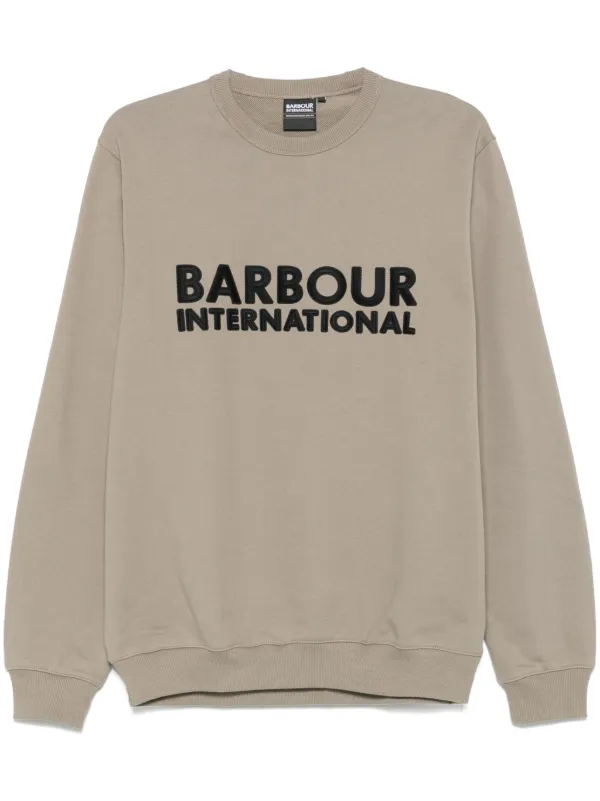 Barbour Otis sweatshirt men Cotton L Neutrals