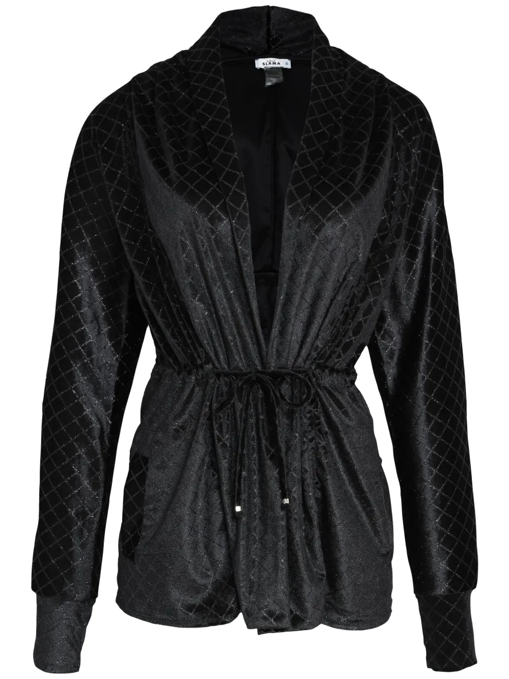 Amir Slama lurex-detail velvet jacket | Black | Image 1