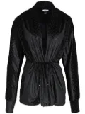 Amir Slama lurex-detail velvet jacket - Black