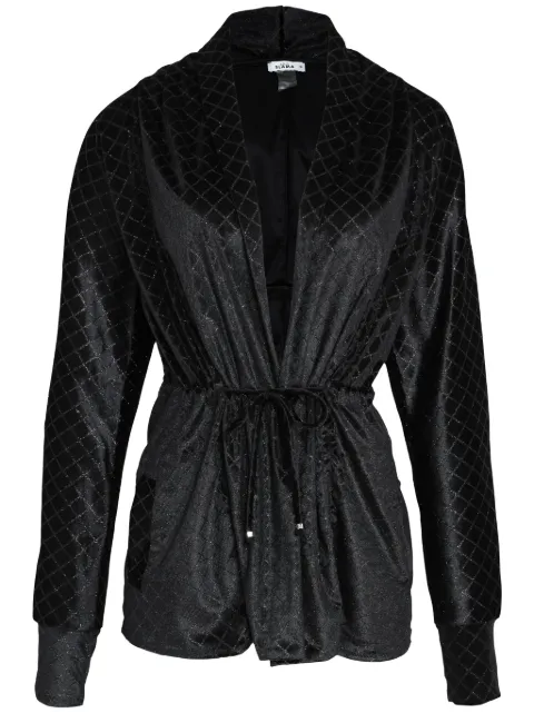 Amir Slama lurex-detail velvet jacket 
