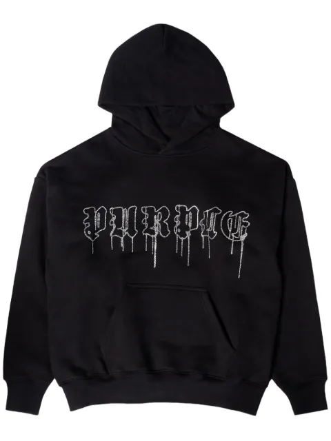 Purple Brand Crystal Gothic Drip hoodie