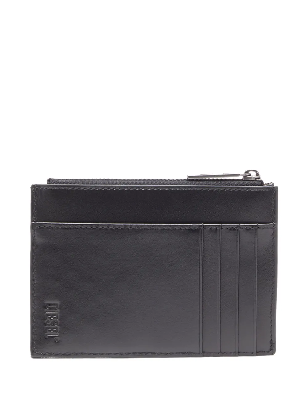 Diesel logo-tag cardholder - Zwart