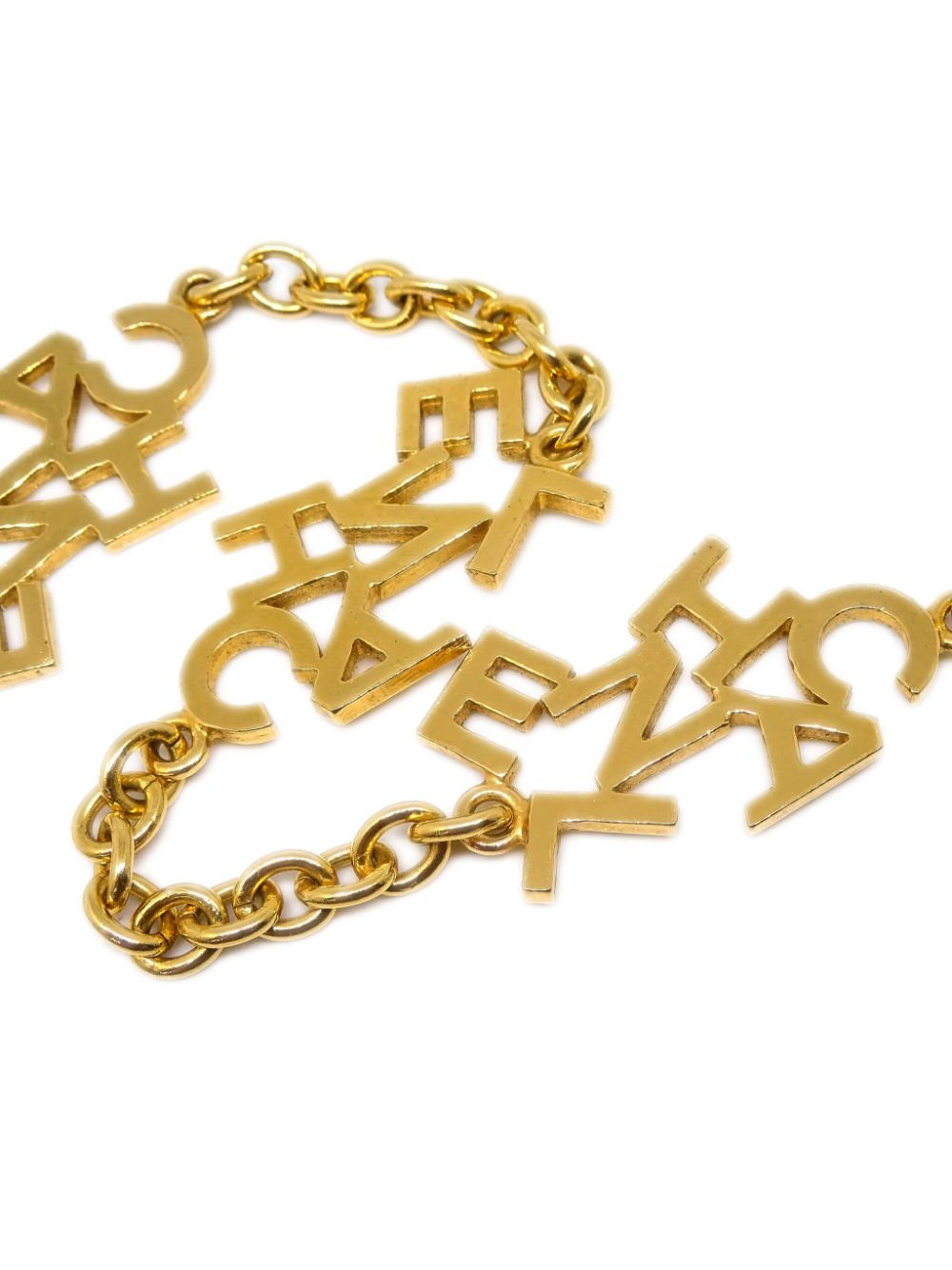 CHANEL Pre-Owned 1990-2000 schakelhalsketting met logo - Goud