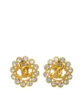 CHANEL Pre-Owned 1993 CC button clip-on earrings - Gold