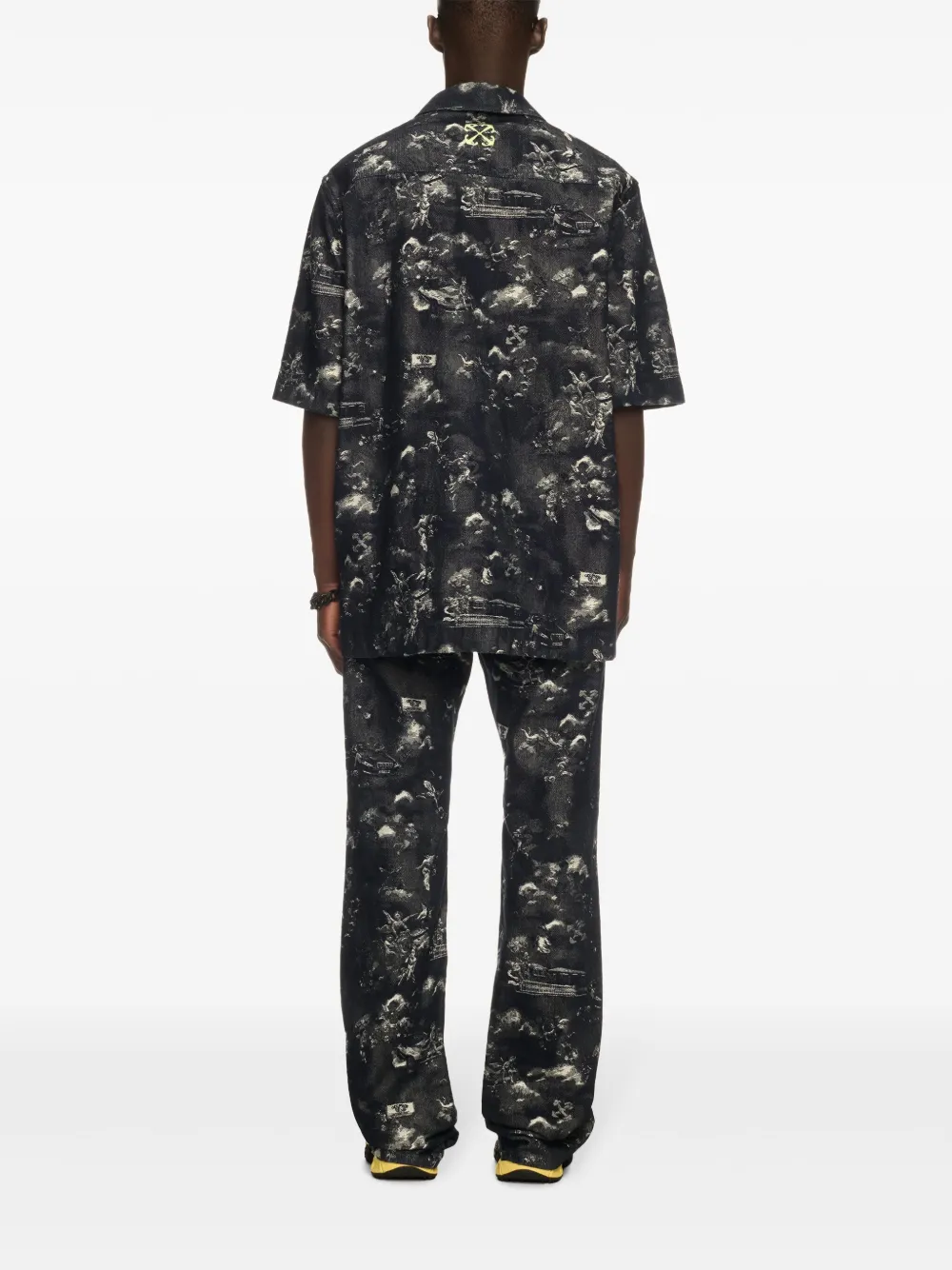 Off-White Fresco bowlingshirt Blauw