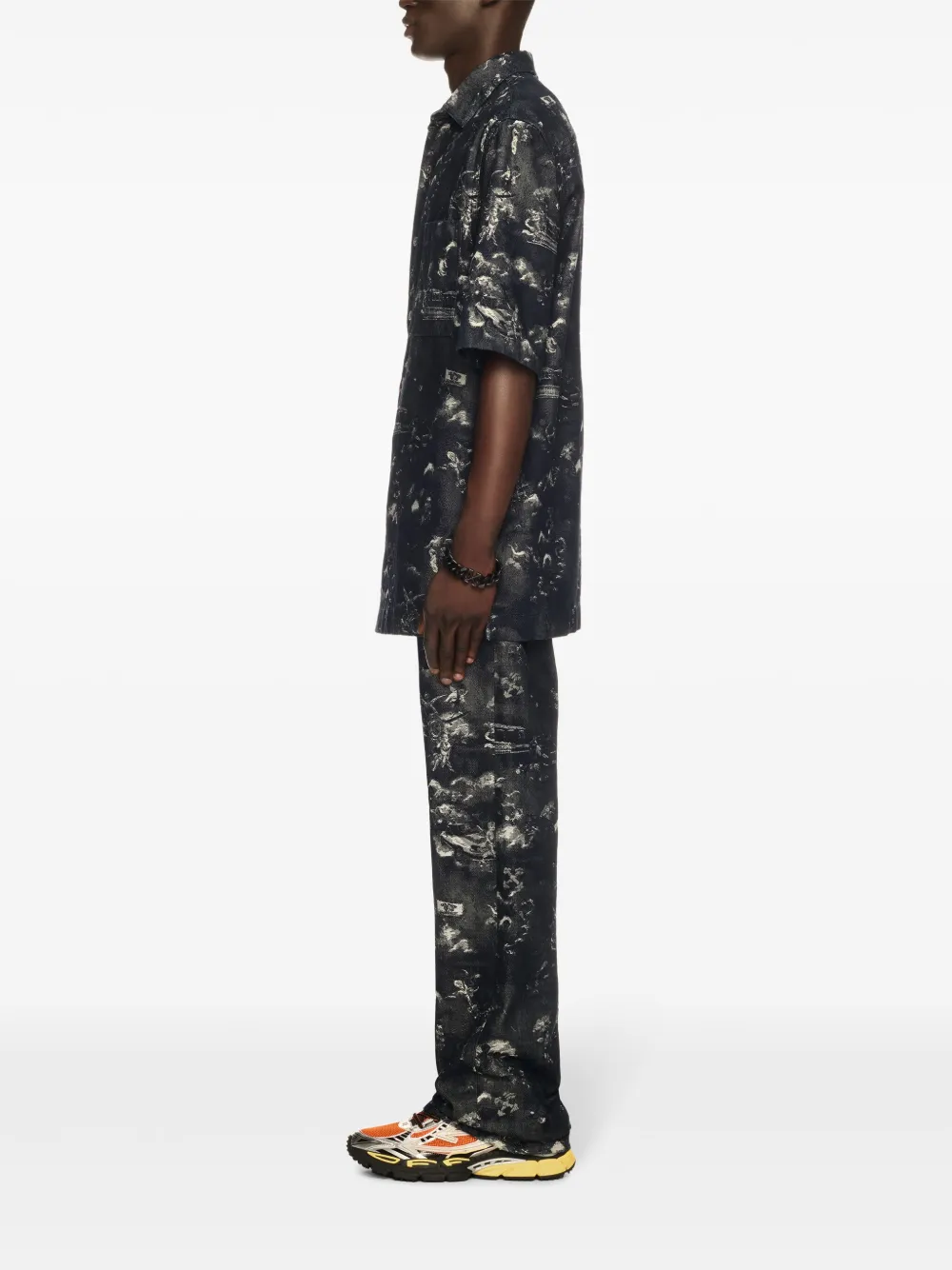 Off-White Fresco bowlingshirt Blauw