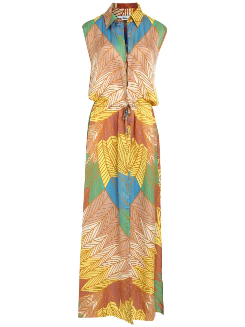 Robe longue à imprimé graphique - Amir Slama - Modalova