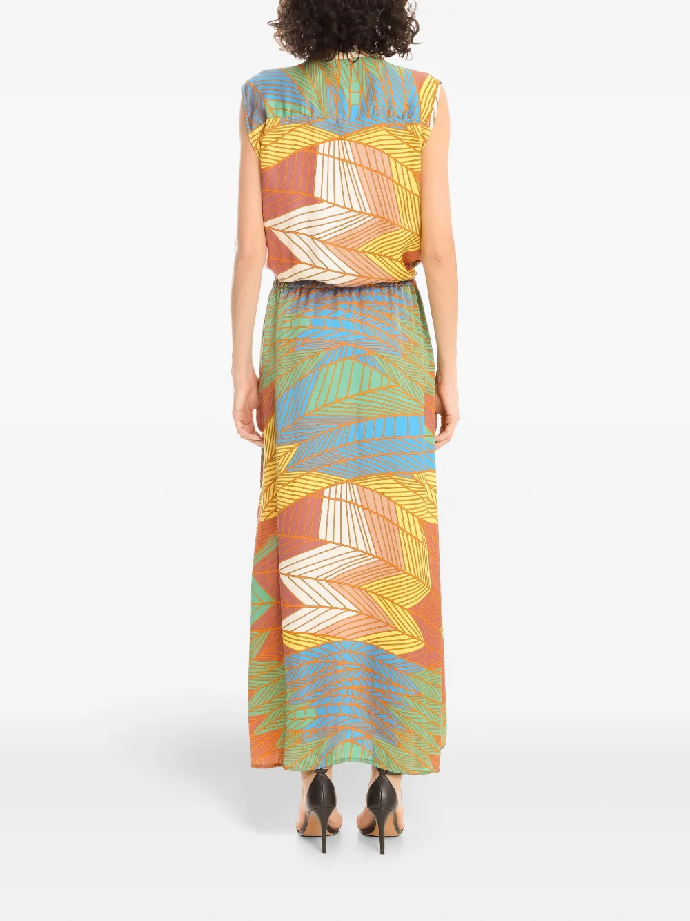 Amir Slama Maxi-jurk met print Oranje