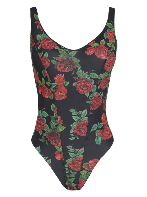 Amir Slama rose-print swimsuit 