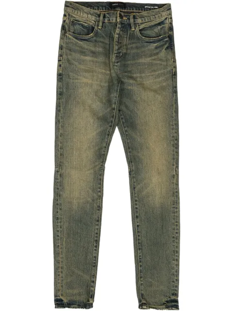 Purple Brand Sand Dune Cross "DK Indigo" skinny jeans