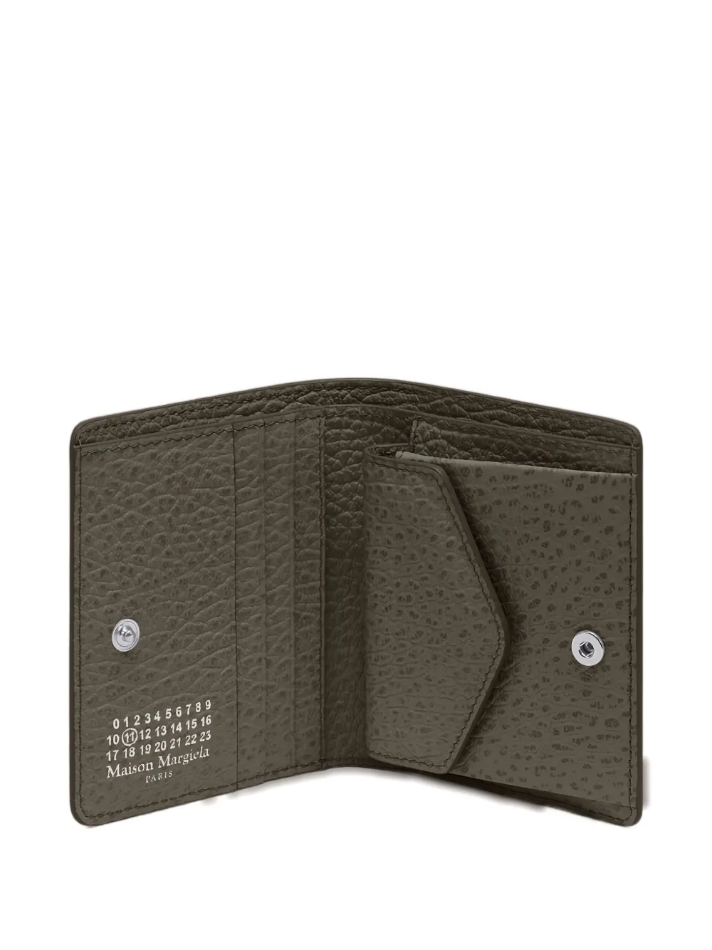 Maison Margiela Four-stitches Leather Cardholder In Brown