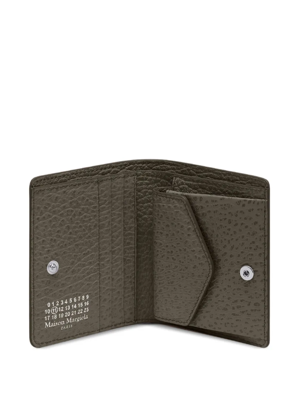 Maison Margiela Four-Stitch leren pasjeshouder Groen