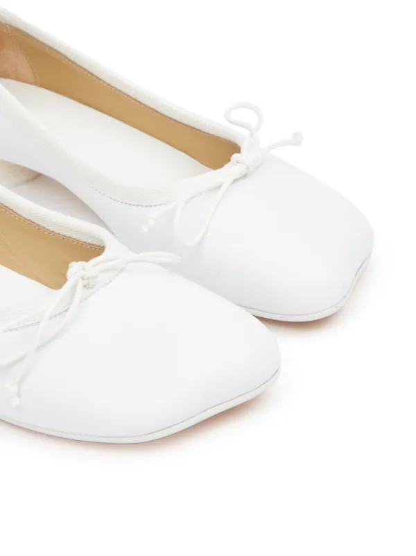 MM6 Maison Margiela 30mm Anatomic Ballerinas | White | FARFETCH