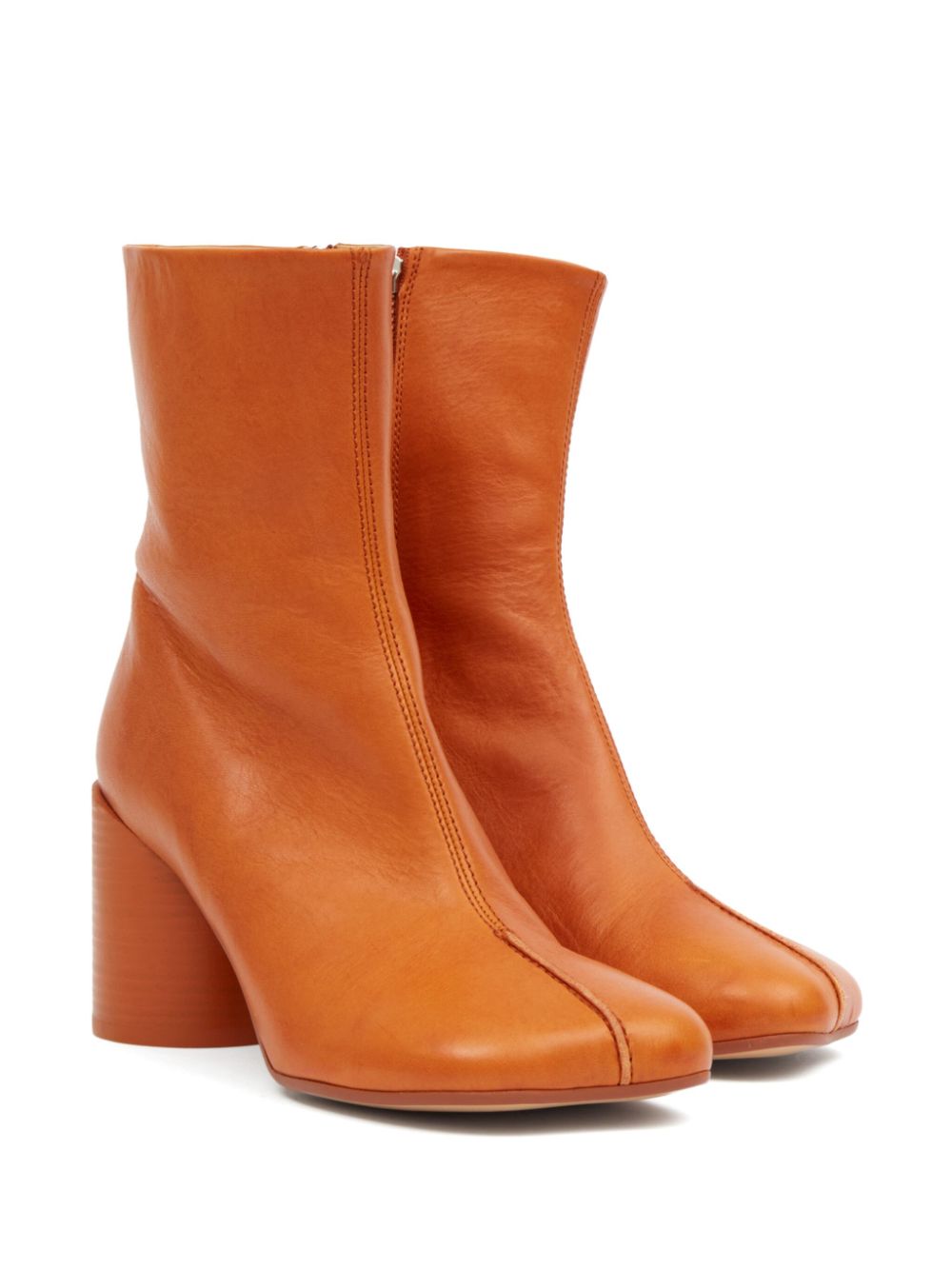 MM6 Maison Margiela 70 mm Stitch-out leren laarzen - Oranje