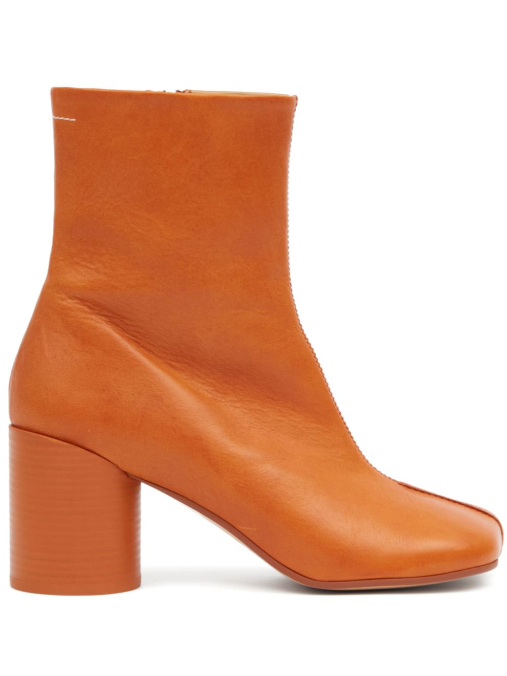 MM6 Maison Margiela 70mm Stitch-out leather boots Orange