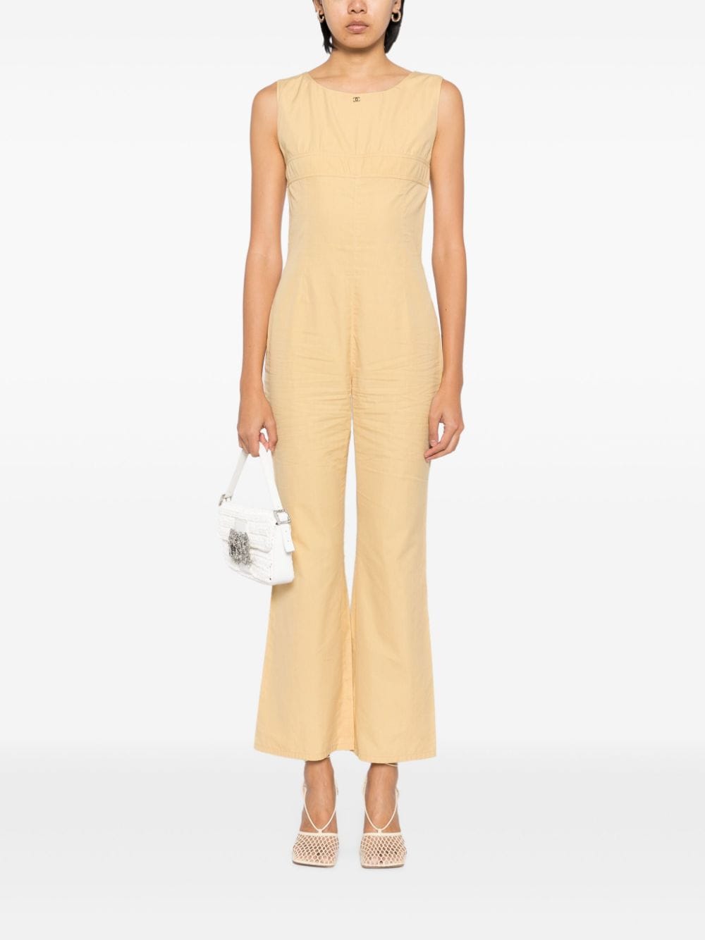 CHANEL Pre-Owned 2002 mouwloos jumpsuit - Geel