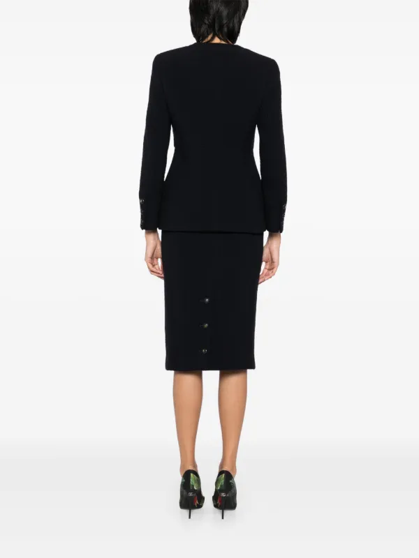 CHANEL Pre-Owned Tailleur Con Gonna 1993 Blu FARFETCH IT