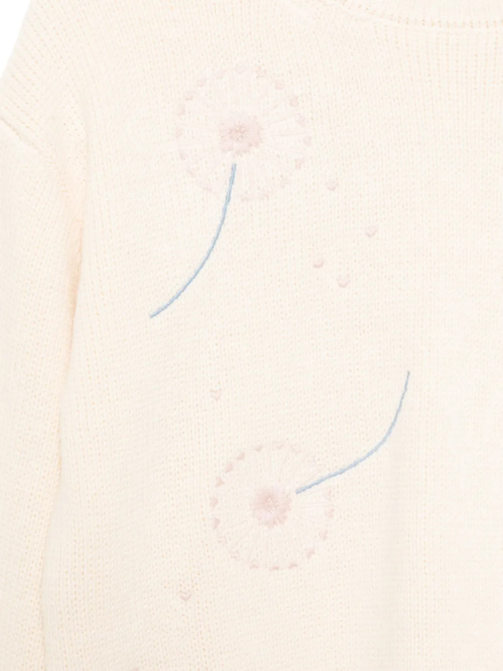 Stella McCartney Kids Trui met geborduurde bloemen Beige