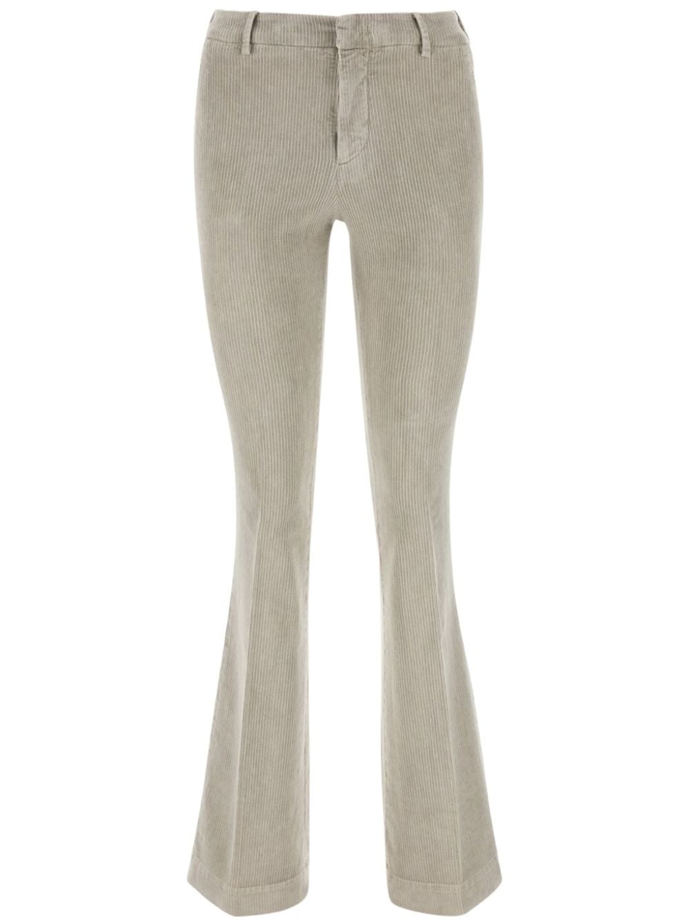 Shop Pt Torino Elsa Flared Trousers In Grey