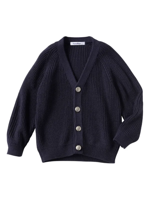 ホ　familiar Familiar ニット カーディガン | ブルー | FARFETCH JP