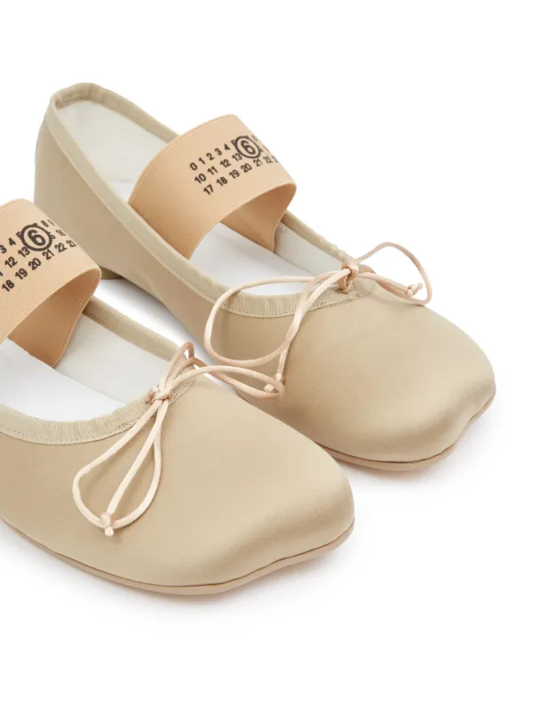MM6 Maison Margiela Anatomic Ballerinas in Cream | WE ARE ICONIC